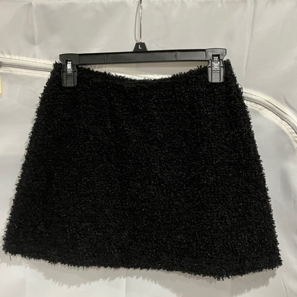 Women's Black Shag Mini Skirt. Sz S. Excellent Con.